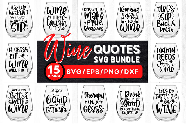 Wine Lover SVG Bundle SVG Regulrcrative 