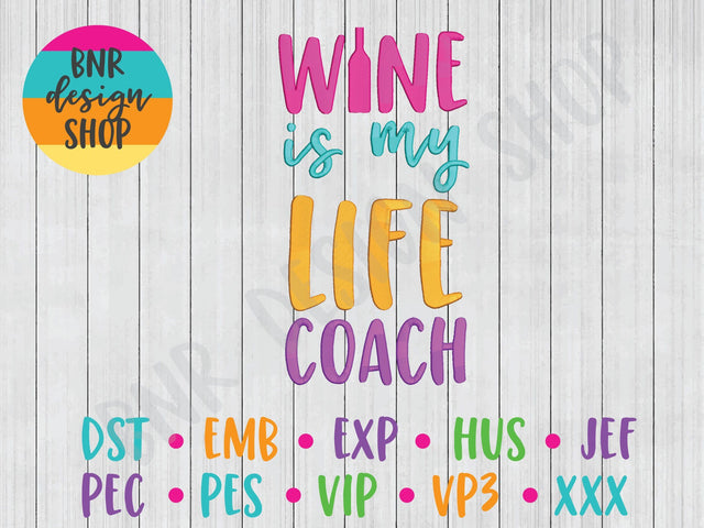 Wine Machine Embroidery Design Embroidery/Applique BNRDesignShop 