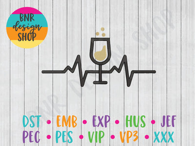 Wine Machine Embroidery Design Embroidery/Applique BNRDesignShop 