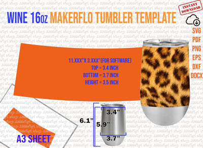 Wine Makerflo Svg, Wine Template, Wine Makerflo 16oz Template, Wine 16 Oz Full Wrap, sublimation Template, Cricut and Silhouette, Png Pdf SVG 1966digi 