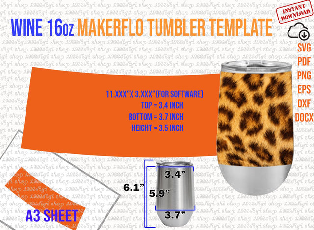 Wine Makerflo Svg, Wine Template, Wine Makerflo 16oz Template, Wine 16 Oz Full Wrap, sublimation Template, Cricut and Silhouette, Png Pdf SVG 1966digi 