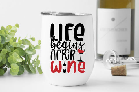 Wine Quote SVG Bundle - 25 Designs, Wine Lover SVG, Wine Sayings SVG, Wine Glass SVG, Wine Tumbler SVG SVG HappyDesignStudio 