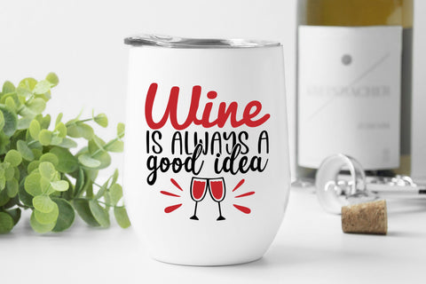 Wine Quote SVG Bundle - 25 Designs, Wine Lover SVG, Wine Sayings SVG, Wine Glass SVG, Wine Tumbler SVG SVG HappyDesignStudio 