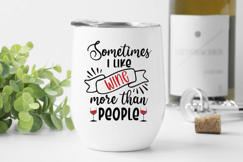 Wine Quote SVG Bundle - 25 Designs, Wine Lover SVG, Wine Sayings SVG, Wine Glass SVG, Wine Tumbler SVG SVG HappyDesignStudio 