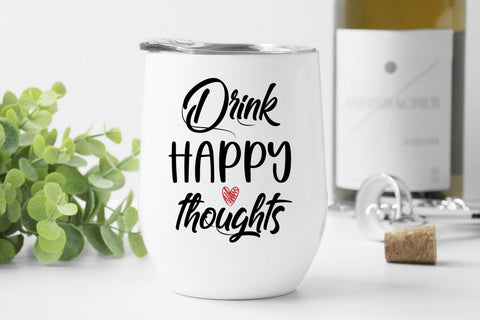 Wine Quote SVG Bundle - 25 Designs, Wine Lover SVG, Wine Sayings SVG, Wine Glass SVG, Wine Tumbler SVG SVG HappyDesignStudio 