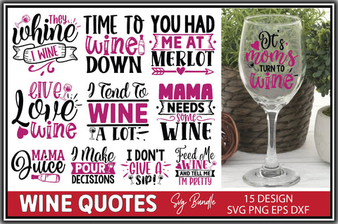 Wine Quotes SVG Bundle SVG Ariyan 