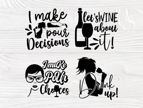 Wine SVG Bundle, Drinking Svg, Woman Svg Shirts SVG TonisArtStudio 