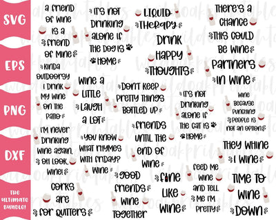 wine svg bundle, funny wine svgs, wine bottle svgs, funny wife svgs, mom svgs, funny wine quote files, funny wine Cricut designs, wine png, SVG WildOakSVG 