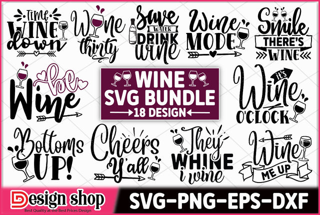 Wine SVG Bundle SVG Ariyan 