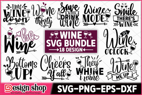 Wine SVG Bundle SVG Ariyan 