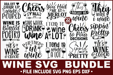 Wine SVG Bundle SVG Ariyan 