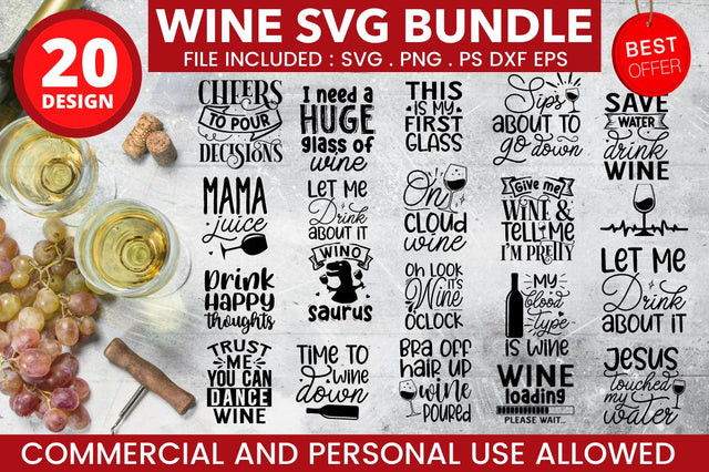 Wine SVG Bundle SVG Designangry 