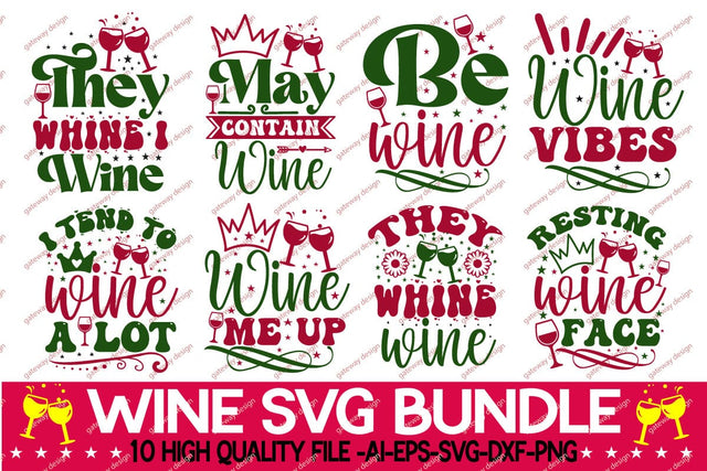 Wine Svg Bundle SVG designmaster24 
