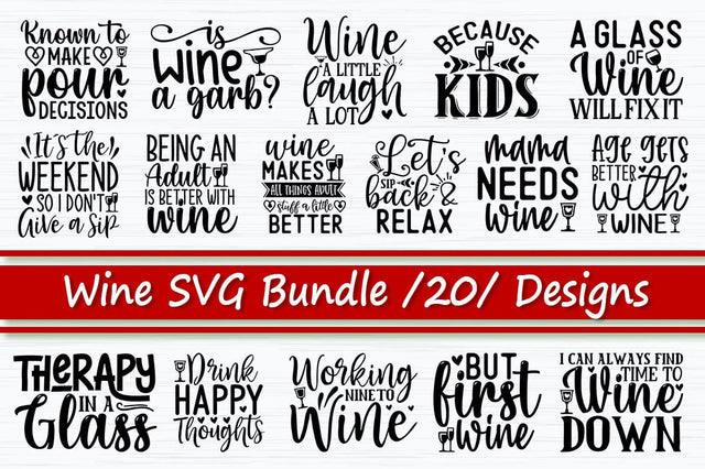 Wine SVG Bundle SVG etcify 