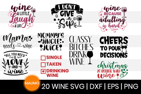 Wine svg bundle SVG Maumo Designs 