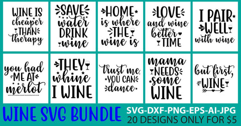 Wine SVG Bundle SVG Syaman 