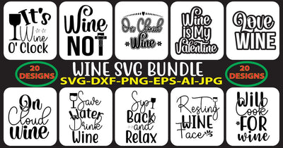Wine SVG Bundle SVG Syaman 