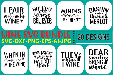 Wine SVG Bundle SVG Syaman 