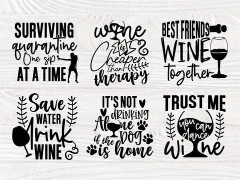 Wine SVG Bundle, Wine Glasses Shirt, Drinking Svg SVG TonisArtStudio 