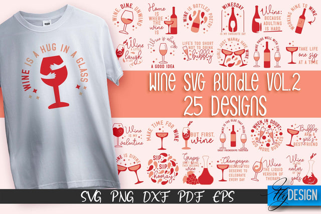 Wine SVG Design | Alcohol SVG Quotes | Party SVG Quotes v.2 SVG Fly Design 