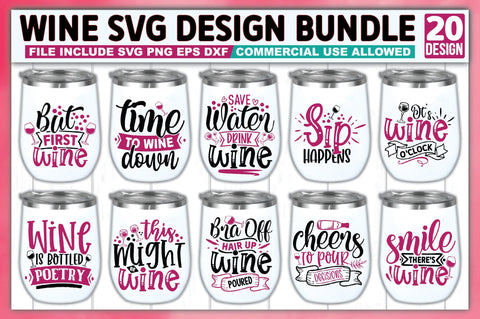 Wine SVG Design Bundle SVG Ariyan 