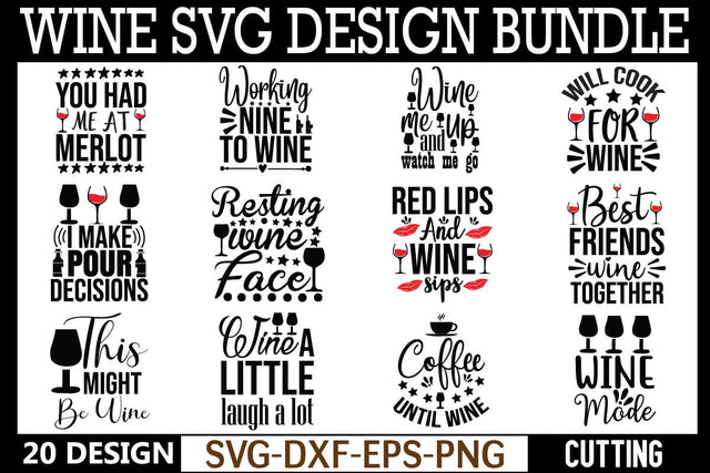 Wine svg design bundle SVG designer krishna 