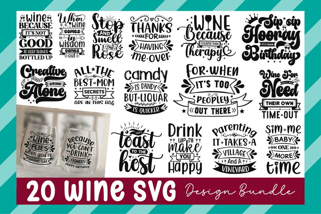Wine Svg Design Bundle SVG Rupkotha 