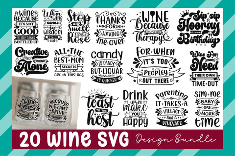 Wine Svg Design Bundle SVG Rupkotha 