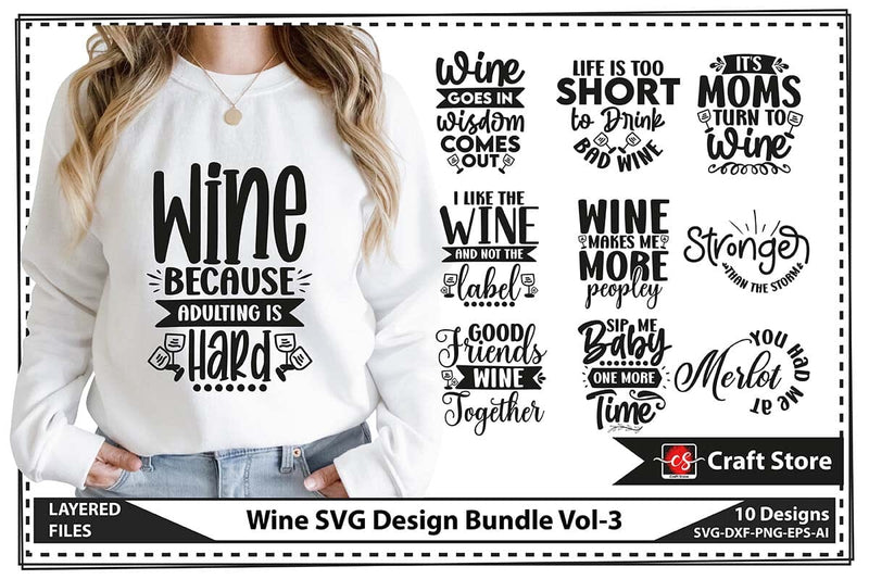 Wine SVG Design Bundle Vol-3 SVG shah alam 