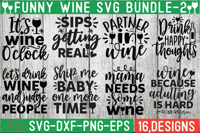 Wine t-shirt bundle, Wine t shirt, Cheers with wine svg, Wine cut files bundle, They whine I wine svg, Wine a little lough a lot svg SVG Isabella Machell 