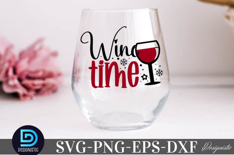 Wine time, Christmas Wine SVG SVG DESIGNISTIC 