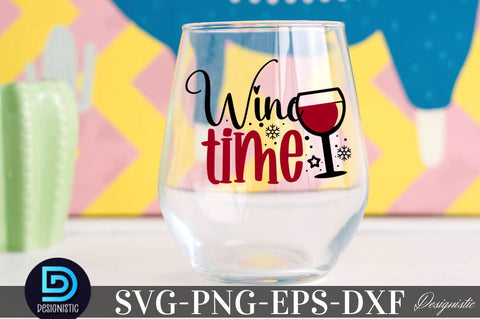 Wine time, Christmas Wine SVG SVG DESIGNISTIC 
