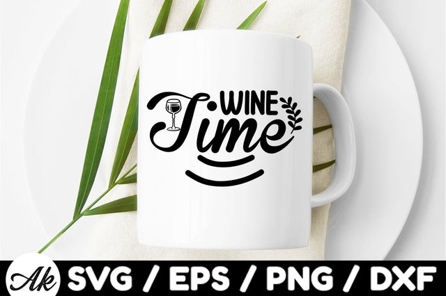 Wine Time svg SVG akazaddesign 