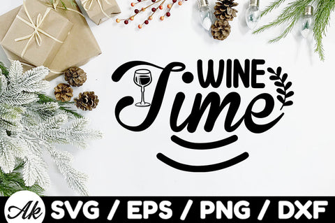 Wine Time svg SVG akazaddesign 