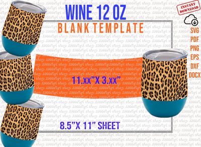 Wine Tumbler 12oz Template, WIne Svg, WIne 12 oz Svg, Wine Wrap Label, Wine 12oz Sublimation Template Wine wrap Sticker Png Pdf Eps Docx Dxf SVG 1966digi 