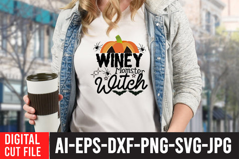 Winey Momster Witch SVG Cut File SVG BlackCatsMedia 