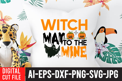 Winey Momster Witch SVG Cut File SVG BlackCatsMedia 