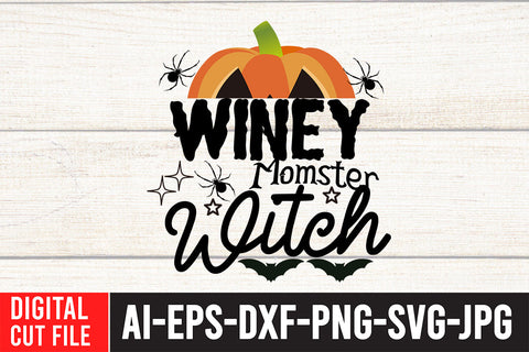 Winey Momster Witch SVG Cut File SVG BlackCatsMedia 
