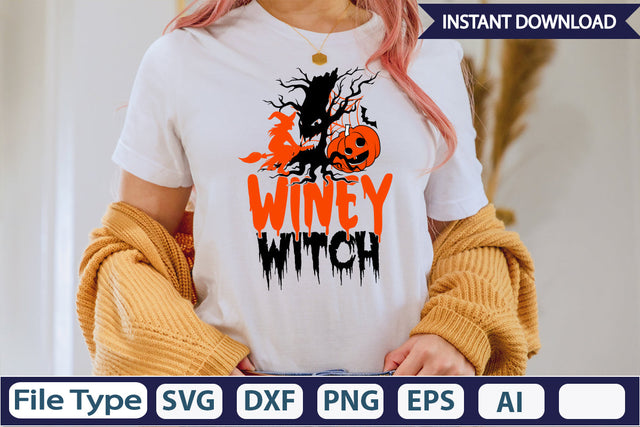 Winey Witch SVG Cut File SVGs,Quotes and Sayings,Food & Drink,On Sale, Print & Cut SVG DesignPlante 503 