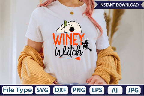 Winey Witch SVG Cut File SVGs,Quotes and Sayings,Food & Drink,On Sale, Print & Cut SVG DesignPlante 503 