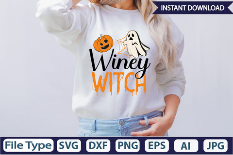 Winey Witch SVG Cut File SVGs,Quotes and Sayings,Food & Drink,On Sale, Print & Cut SVG DesignPlante 503 
