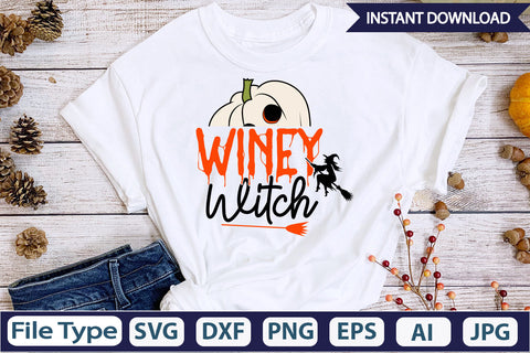 Winey Witch SVG Cut File SVGs,Quotes and Sayings,Food & Drink,On Sale, Print & Cut SVG DesignPlante 503 