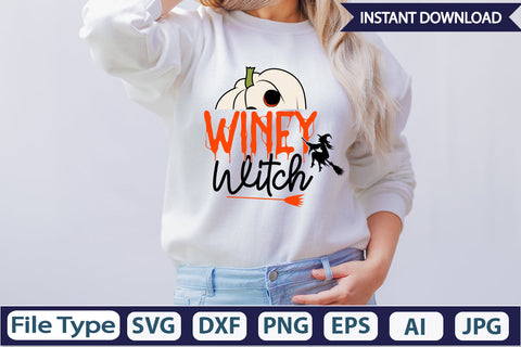 Winey Witch SVG Cut File SVGs,Quotes and Sayings,Food & Drink,On Sale, Print & Cut SVG DesignPlante 503 