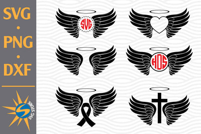 Wing Monogram SVG, PNG, DXF Digital Files Include SVG SVGStoreShop 