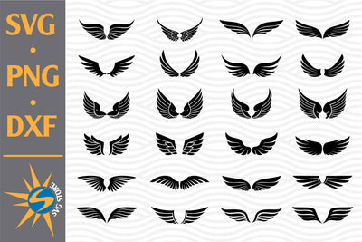 Wing Silhouette SVG, PNG, DXF Digital Files Include SVG SVGStoreShop 