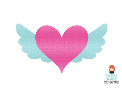 Winged Heart SVG Sarah Hurley 