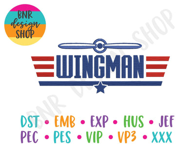 Wingman Machine Embroidery Design Embroidery/Applique DESIGNS BNRDesignShop 