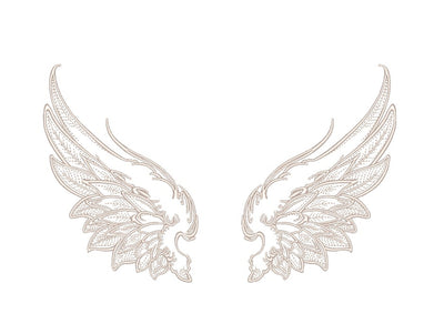 Wings Embroidery Design, 3 sizes Embroidery/Applique DESIGNS Nino Nadaraia 
