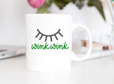 Wink Wink Hand Lettered SVG Cut File SVG Cursive by Camille 