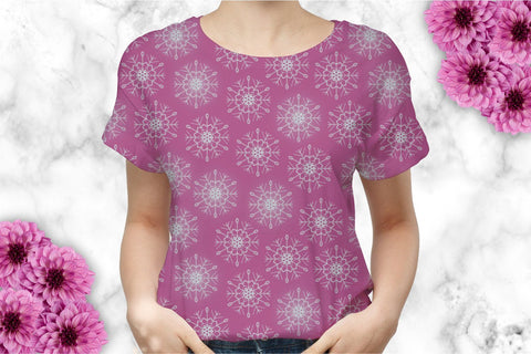 Winter background snowflake clipart seamless patterns bundle Digital Pattern KatineArt 